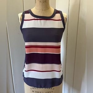 LOFT sleeveless tank top stripe size XXSP